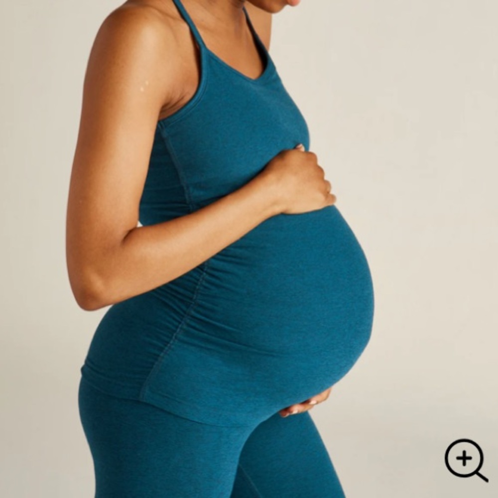Dark teal “keep your cool maternity slim racerback” top size XL